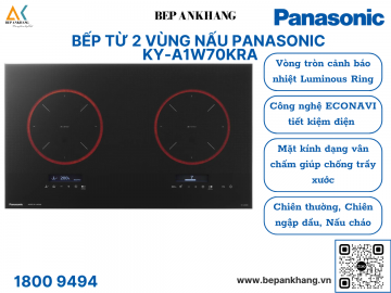 Bếp từ 2 vùng nấu Panasonic  KY-A1W70KRA - Made in Japan